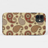 Paisleypatroon, bruin, tint en beige Case-Mate iPhone case (Achterkant (horizontaal))