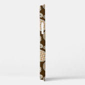 Paisleypatroon, Chocolate Brown en Tan Case-Mate iPhone Case (Achterkant / Rechts)