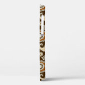 Paisleypatroon, Chocolate Brown en Tan Case-Mate iPhone Case (Achterkant / Links)