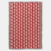 Paisleypatroon, diep rood en wit deken (Voorkant Verticaal)