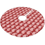 Paisleypatroon, diep rood en wit kerstboom rok (Gekanteld)