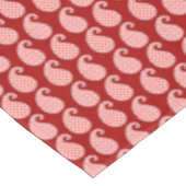Paisleypatroon, diep rood en wit tafelkleed (Gekanteld)