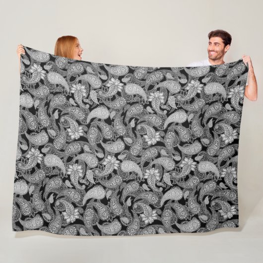 Paisleypatroon fleece deken (In situ)
