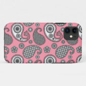 Paisleypatroon, grijstinten Case-Mate iPhone case (Achterkant (horizontaal))