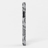 Paisleypatroon, grijze, zwarte en witte tinten Case-Mate iPhone case (Achterkant/rechts)