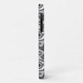 Paisleypatroon, grijze, zwarte en witte tinten Case-Mate iPhone case (Achterkant/links)