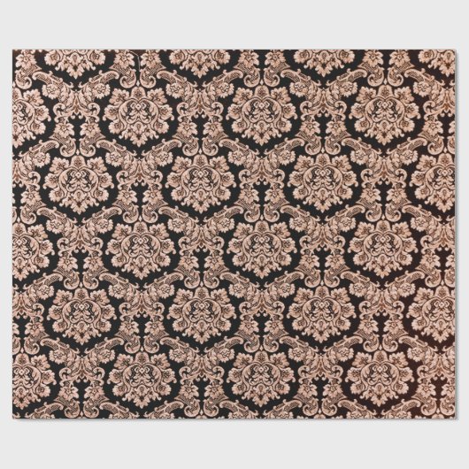 paisleypatroon in de marine cadeaupapier (Vlak)