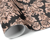 paisleypatroon in de marine cadeaupapier (Rol Hoek)