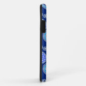 Paisleypatroon, kobaltblauw en wit Case-Mate iPhone case (Achterkant/rechts)