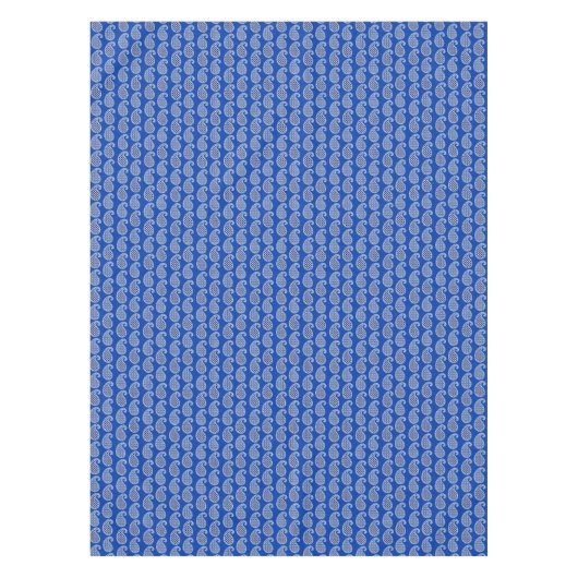Paisleypatroon, kobaltblauw en wit tafelkleed (Voorkant)