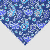 Paisleypatroon, kobaltblauw en wit tissuepapier (Detail)