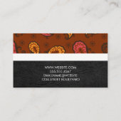 Paisleypatroon | Leer Visitekaartje (Achterkant)