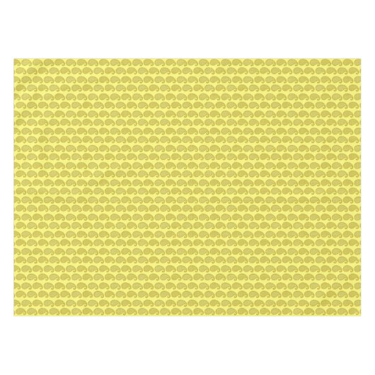 Paisleypatroon, mosterd en bleek geel tafelkleed (Voorkant (Horizontaal))