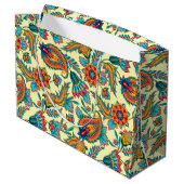  paisleypatroon op geel groot cadeauzakje (Achterkant Gekanteld)