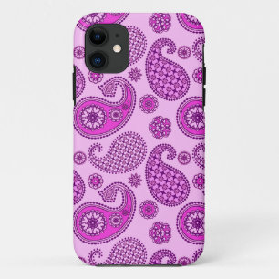 Paisleypatroon, orchidee en amethyst-paars Case-Mate iPhone case