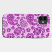 Paisleypatroon, orchidee en amethyst-paars Case-Mate iPhone case (Achterkant (horizontaal))