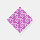 Paisleypatroon, orchidee en amethyst-paars servetten (Hoek)