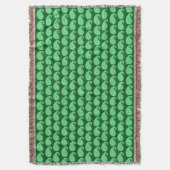 Paisleypatroon, smaragdgroen en wit deken (Voorkant Verticaal)