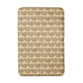 Paisleypatroon, tan, crème en chocolade badmat (Voorkant Verticaal)