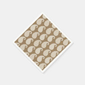 Paisleypatroon, tauptan en wit servetten (Hoek)