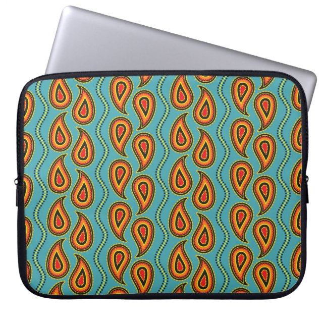Paisleypatroon, textuur van sierweefsel indian s laptop sleeve (Voorkant)
