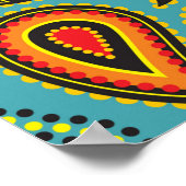 Paisleypatroon, textuur van sierweefsel indian s poster (Hoek)