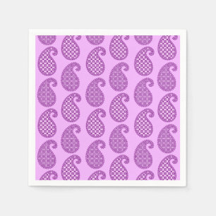 Paisleypatroon, violet en orchidee servet