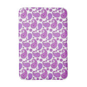 Paisleypatroon, violet, paars en wit badmat (Voorkant Verticaal)