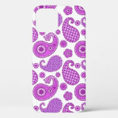 Paisleypatroon, violet, paars en wit Case-Mate iPhone case (Achterkant)