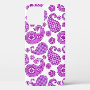 Paisleypatroon, violet, paars en wit Case-Mate iPhone case
