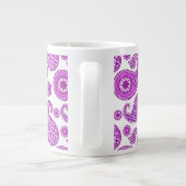 Paisleypatroon, violet, paars en wit grote koffiekop (Achterkant)