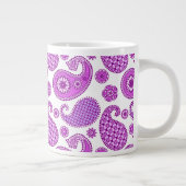 Paisleypatroon, violet, paars en wit grote koffiekop (Rechts)