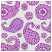 Paisleypatroon, violet, paars en wit stof (Close Up)