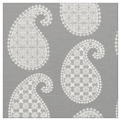 Paisleypatroon, zilvergrijs/grijs/wit stof (Close Up)