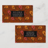 Paisleypatroonachtergrond Visitekaartje (Voorkant / Achterkant)