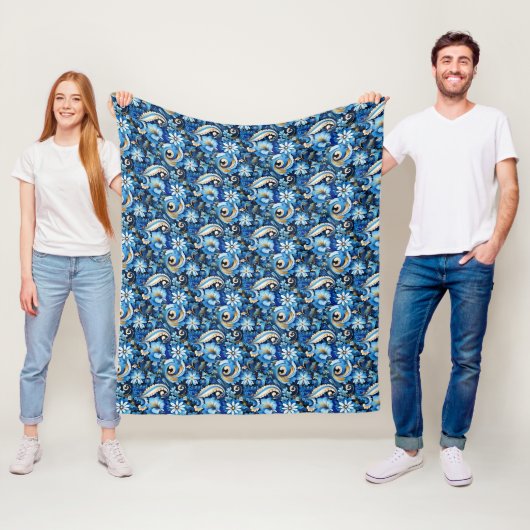 Paisleyprint fleece deken (In situ)