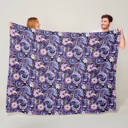 Paisleyprint fleece deken (In situ)