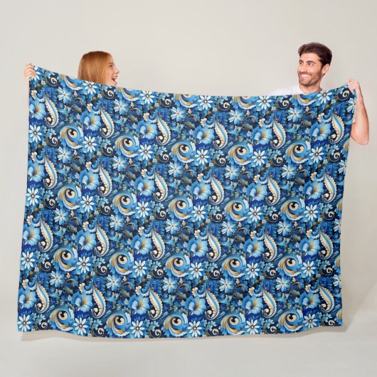 Paisleyprint fleece deken (In situ)