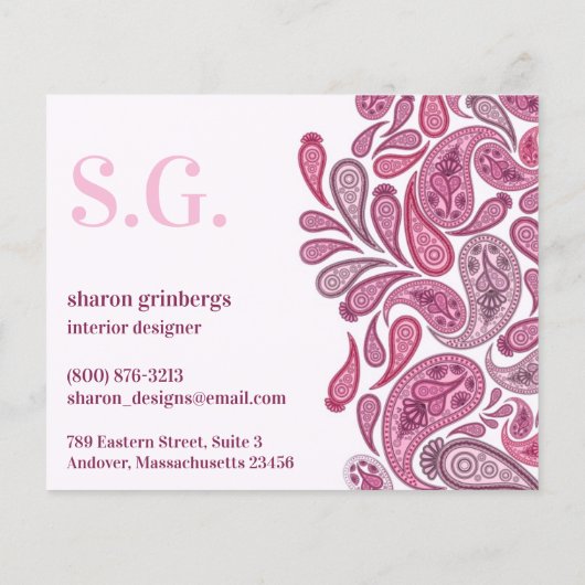 Paisleys Elegant Flyer (Achterkant)