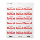 Paisleys Elegant Indiaas Verzendadres Label (Full Sheet)