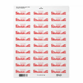 Paisleys Elegant Indiase retour adres label (Full Sheet)