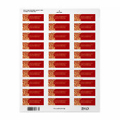 Paisleys Elegant Indiase retour adres label (Full Sheet)