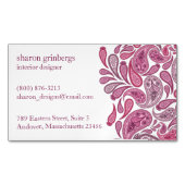 Paisleys Elegant Magnetisch Visitekaartje (Voorkant)