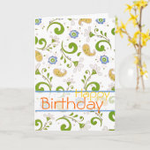 Paisley's Garden - Gepersonaliseerd Kaart (Gele Bloem)