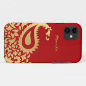 Paisleys Indian Red iPhone 5 Hoesje (Achterkant (horizontaal))