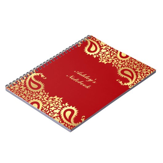 Paisleys Indian Style-laptop Notitieboek (Linkerzijde)