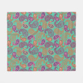 Paisleys Pattern Fleece Deken (Voorkant (Horizontaal))