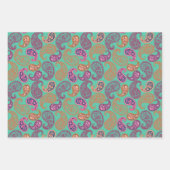 Paisleys Pattern Inpakpapier Vel (Voorkant 3)