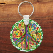 Paisleys voor Vrede Sleutelhanger (Voorkant)