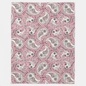 Paisleyvogels in het roze van baby fleece deken (Voorkant)